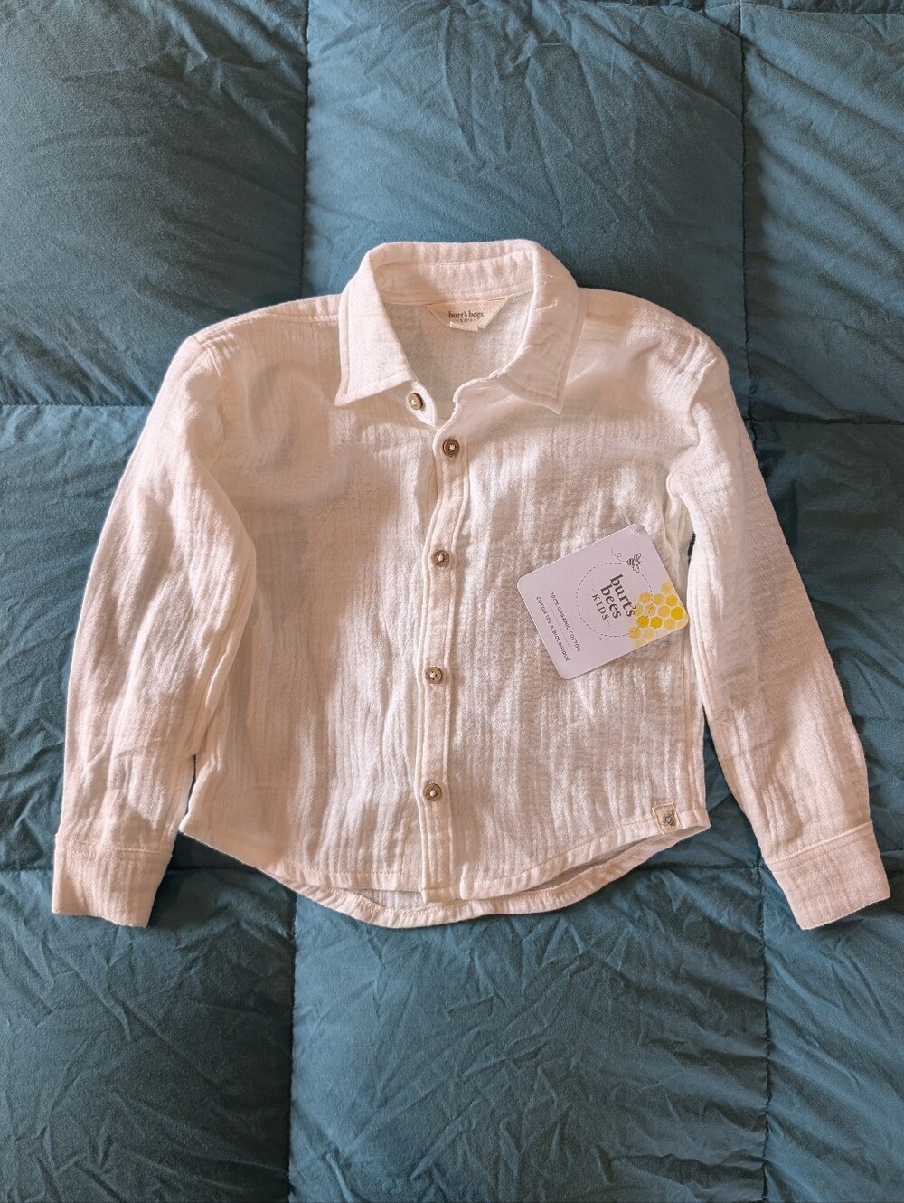 NWT Burt's Bees White Cotton Top (2T)